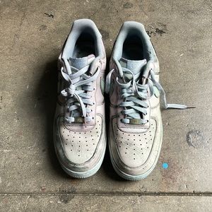 Pink and mint green dyed af1 US 11 fit 10.5